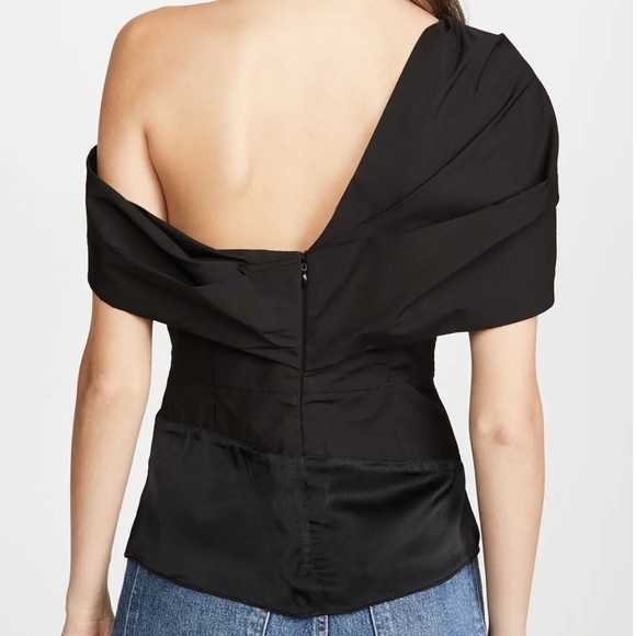 3.1 Phillip Lim Black Side Shoulder top - Picture 3 of 3